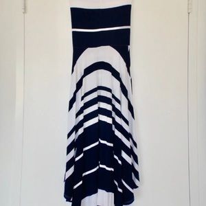 Aqua by Bloomingdales high low strapless dress (S)